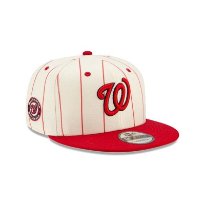 Washington Nationals Gorra | New Era MLB Pinstripe 9fifty Snapback Cap Mexico - Blancos